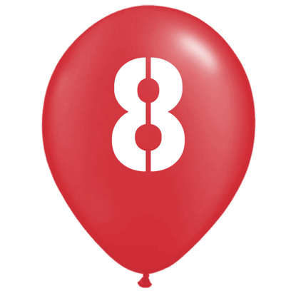 Bild von Motivballon 8 Rot
